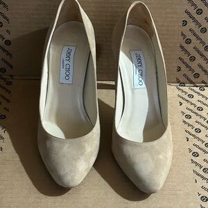 Jimmy Choo Beige Suede Heels